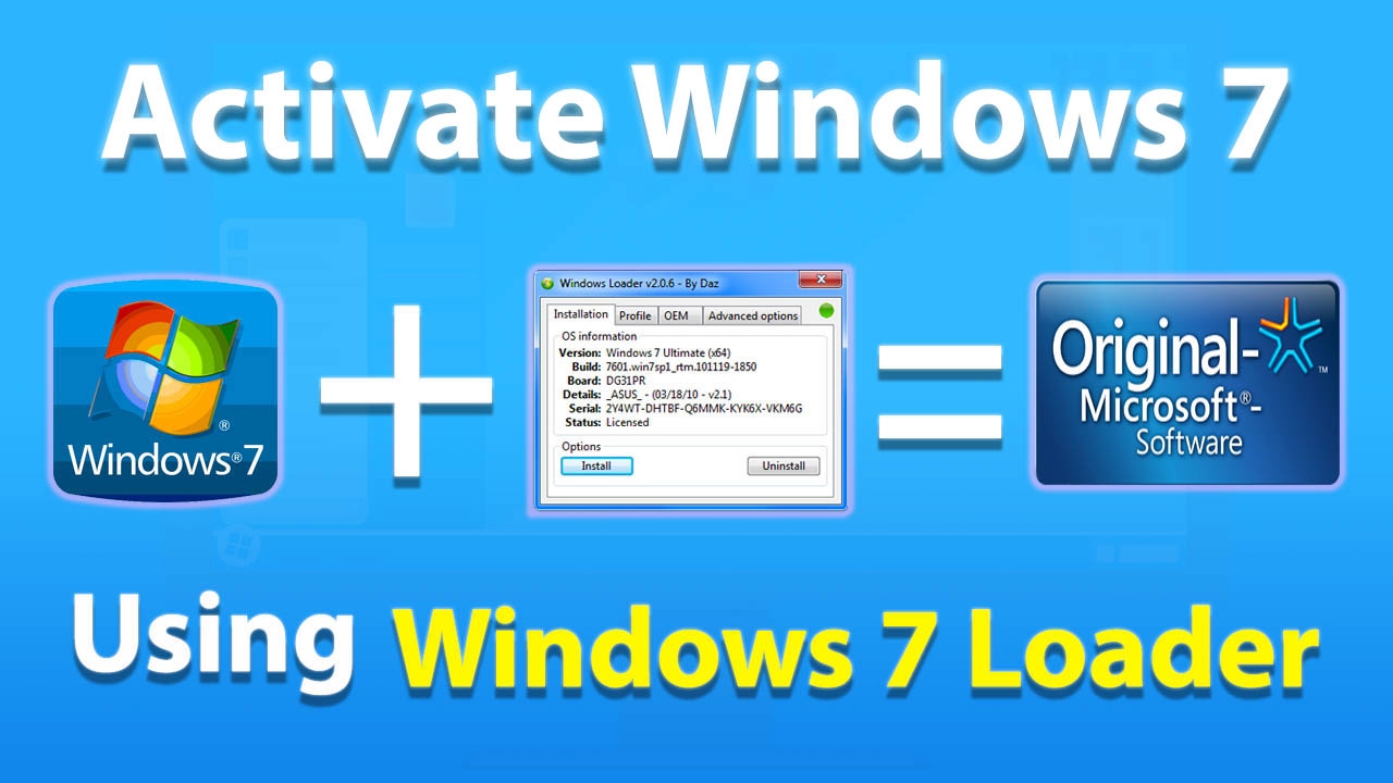Windows 7 Loader By DAZ Free Download - Updated