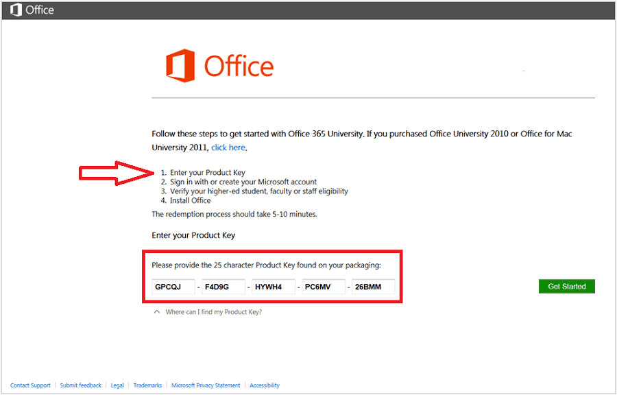 see microsoft office activation key in windows