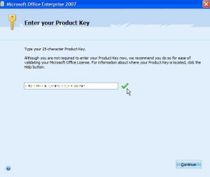 office product key 2007
