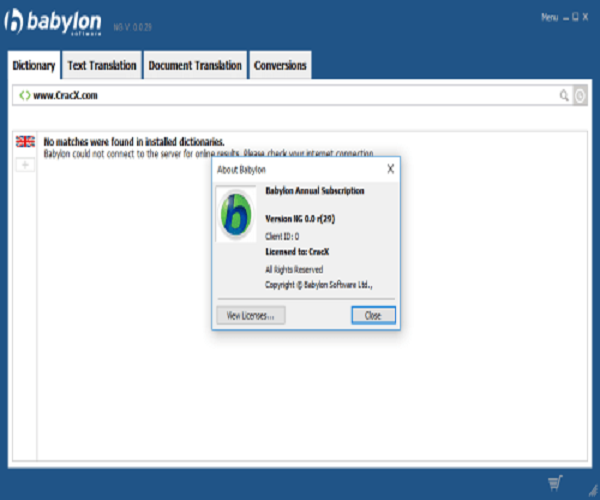 Babylon Pro NG Key 11.0.1.6 Crack + License Key Full Download 2022